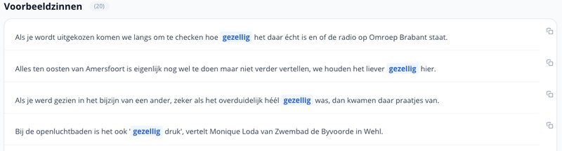 Voorbeeldzinnen met het woord gezellig op Voorbeeldzinnen.info